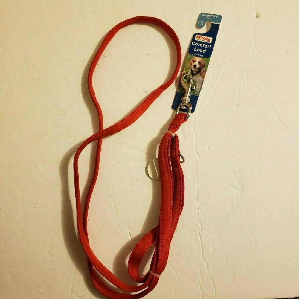 PetMate Nylon Padded Comfort Leash, Red